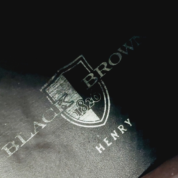 Black Brown 1826 Henry Bartlett Black Leather Lace Up Ankle Casual Boots A 43 - Picture 9 of 13